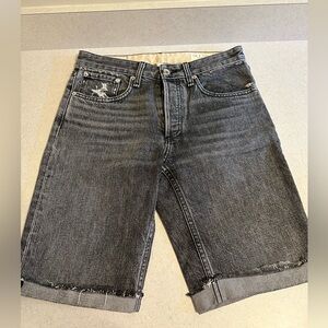 PREOWNED WOMENS RAG & BONE ROSA MID RISE WALKING DENIM SHORTS, SIZE 24